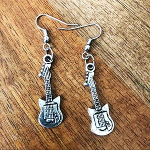 Guitar Music Earrings Drop Dangle Statement